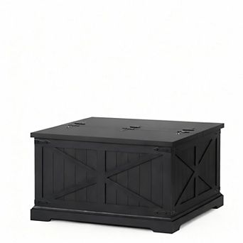 Farmhouse Square Coffee Table with Storage