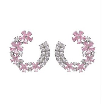 AGP PARIS Whimsical Floral Dainty Hoop Earrings