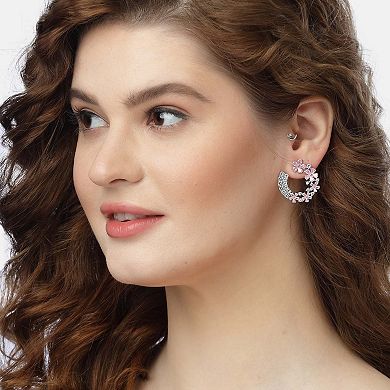 AGP PARIS Whimsical Floral Dainty Hoop Earrings
