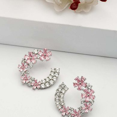 AGP PARIS Whimsical Floral Dainty Hoop Earrings