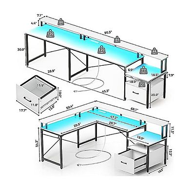 Modern Study Desk With Drawer