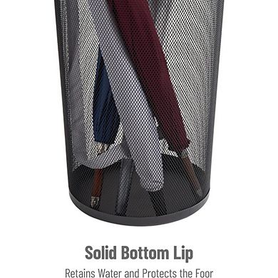 Umbrella Stand,Multi-Purpose Mesh Storage Stand, Organizer for Office and Entryway,Metal Mesh,Black
