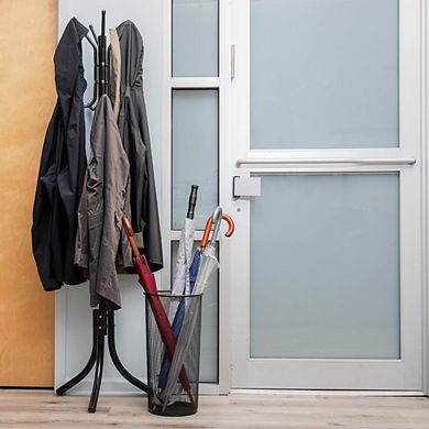 Umbrella Stand,Multi-Purpose Mesh Storage Stand, Organizer for Office and Entryway,Metal Mesh,Black