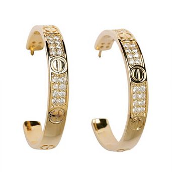 AGP PARIS Timeless Sparkling Hoop Earrings