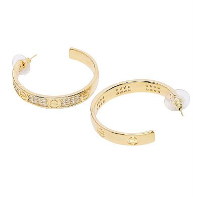 AGP PARIS Timeless Sparkling Hoop Earrings