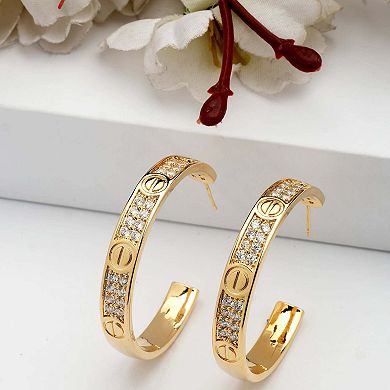 AGP PARIS Timeless Sparkling Hoop Earrings