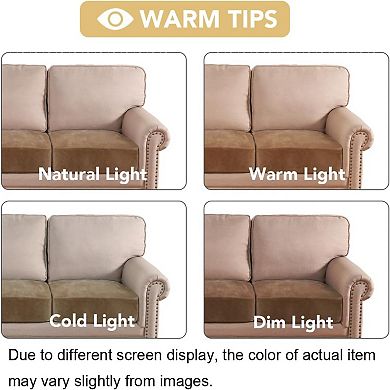 Great Ambitions Velvet Stretch Couch Cushion Cover Plush Cushion 3 Piece Sofa Cushion Covers