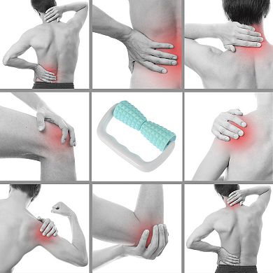 Portable Roller Massager Manual Manual Massager Tools 5.91"x3.54" Pink 1 Pc