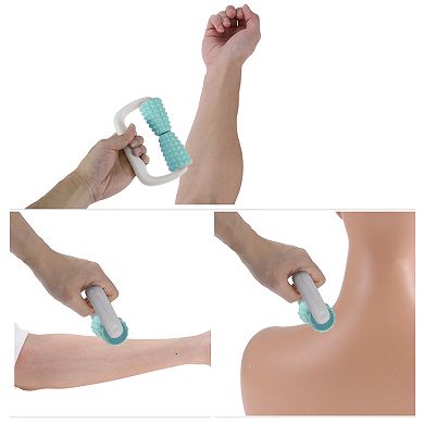 Portable Roller Massager Manual Manual Massager Tools 5.91"x3.54" Pink 1 Pc