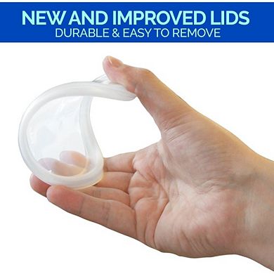 Clear Plastic Food Storage Containers with Airtight Lids, 36-Pack (8oz, 16oz, 32oz)