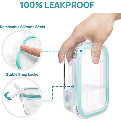 8-Pack Glass Food Storage Containers with Airtight Lids, BPA-Free