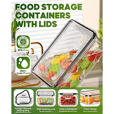 60-Piece BPA-Free Food Storage Containers with Lids, Leakproof & Reusable for Kitchen and Meal Prep