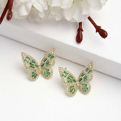 AGP PARIS Diva Collection Butterfly Stud Earrings