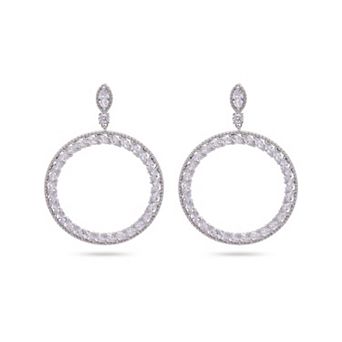 AGP PARIS Dazzling Hoop Drop Earrings