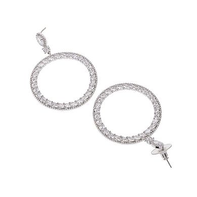 AGP PARIS Dazzling Hoop Drop Earrings