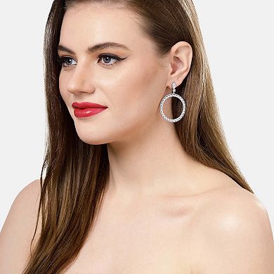AGP PARIS Dazzling Hoop Drop Earrings