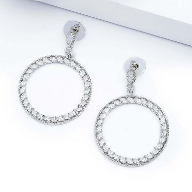 AGP PARIS Dazzling Hoop Drop Earrings