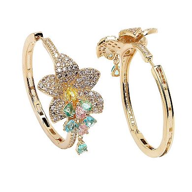 AGP PARIS Diva Collection Hibiscus Zirconia Hoops