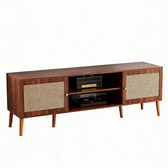 Bohemian Style 65-Inch TV Stand with Storage