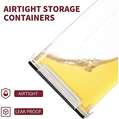 10-Piece Airtight Food Storage Containers Set with Lids, Labels, and Marker for Pantry