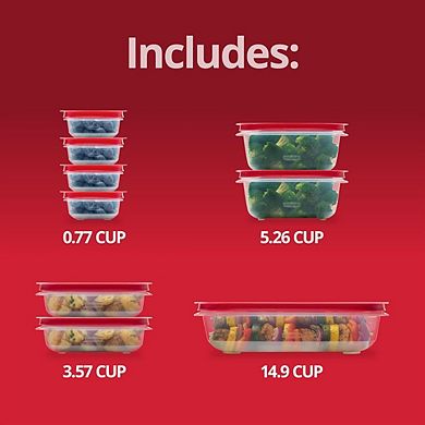 18-Piece Large Food Storage Containers with Lids, EasyStore Set