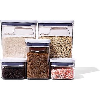 8 pc POP Storage Container Set for Baking Essentials, Airtight & Stackable