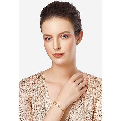 AGP PARIS Diva Double Layered Floral Chain Bracelet