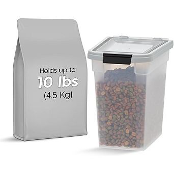 Airtight Pet Food Storage Container with Wheels, Holds Up to 10 lb