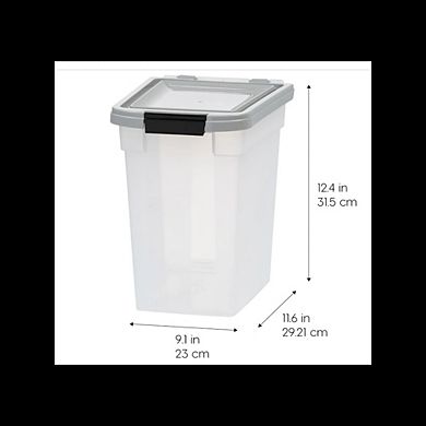Airtight Pet Food Storage Container with Wheels, Holds Up to 10 lb