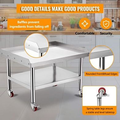 Stainless Steel Equipment Stand & Heavy-Duty Grill Table with 1000 lb Capacity