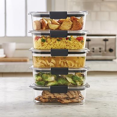 5-Piece BPA-Free Food Storage Containers with Airtight Lids, 3.2 Cup Each