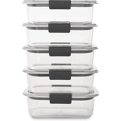 5-Piece BPA-Free Food Storage Containers with Airtight Lids, 3.2 Cup Each