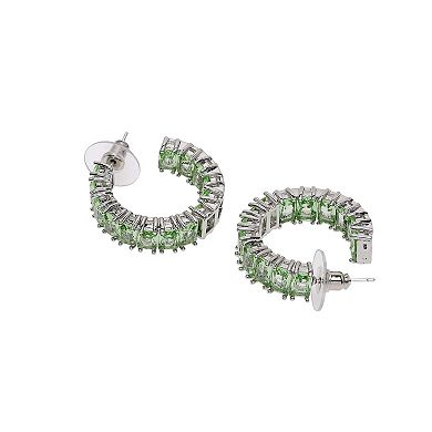 AGP PARIS Light Green C-shaped Dainty Hoops