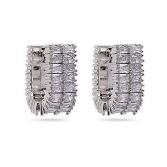 AGP PARIS Shimmering Rectangular Hoops