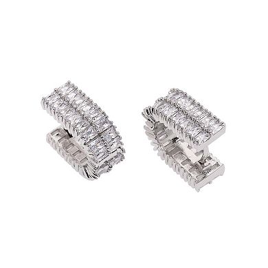 AGP PARIS Shimmering Rectangular Hoops