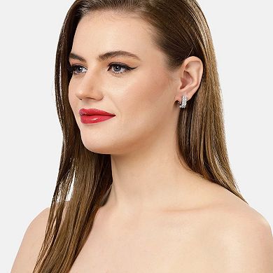 AGP PARIS Shimmering Rectangular Hoops