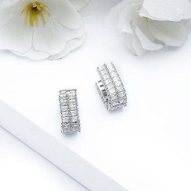 AGP PARIS Shimmering Rectangular Hoops