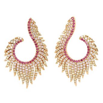 AGP PARIS Diva Gorgeous Feather Stud Earrings