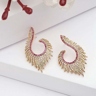 AGP PARIS Diva Gorgeous Feather Stud Earrings