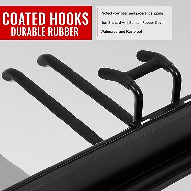 Great Ambitions Garage Tool Organizer Wall Mount Heavy Duty 48"Storage Rack with 6 Adjustable Hooks