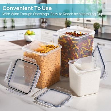 10-Piece Airtight Flour & Sugar Storage Containers with Lids, BPA-Free, Black