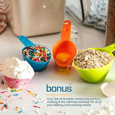 Flour & Sugar Storage Containers 4-Pack, 5.3L Airtight Kitchen and Pantry Canisters