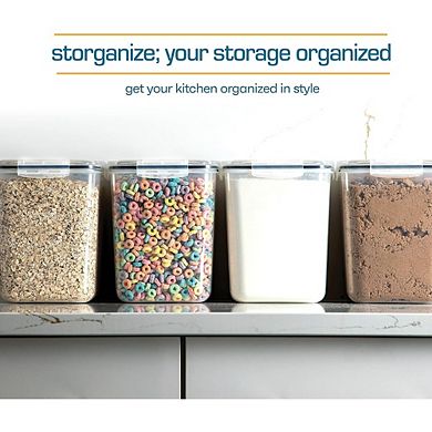 Flour & Sugar Storage Containers 4-Pack, 5.3L Airtight Kitchen and Pantry Canisters