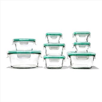 16 pc Glass Airtight Food Storage Container Set with Smart Seal Lids for Everyday Use