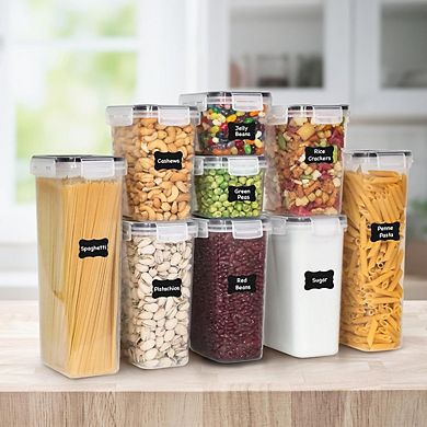 48-Piece Airtight Kitchen Storage Containers with Lids, Labels, Marker & Measuring Spoons