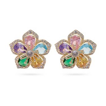 AGP PARIS Multicolored blooming Stud Earrings
