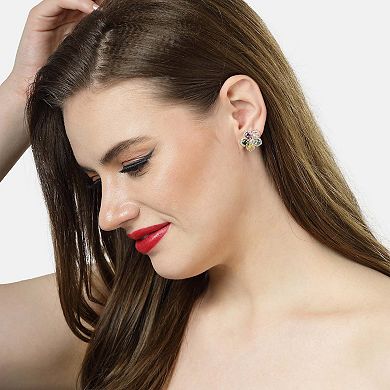 AGP PARIS Multicolored blooming Stud Earrings
