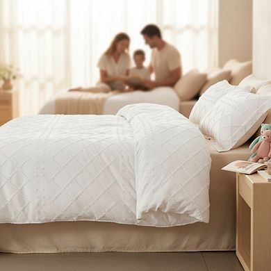 Boho Queen Duvet Cover Set, Breathable & Soft 3pc with Zipper, All Seasons