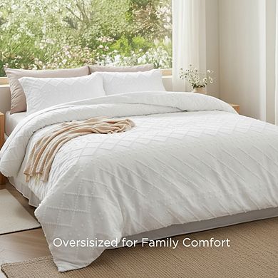 Boho Queen Duvet Cover Set, Breathable & Soft 3pc with Zipper, All Seasons