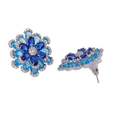 AGP PARIS Radiant Blue Floral Earrings
